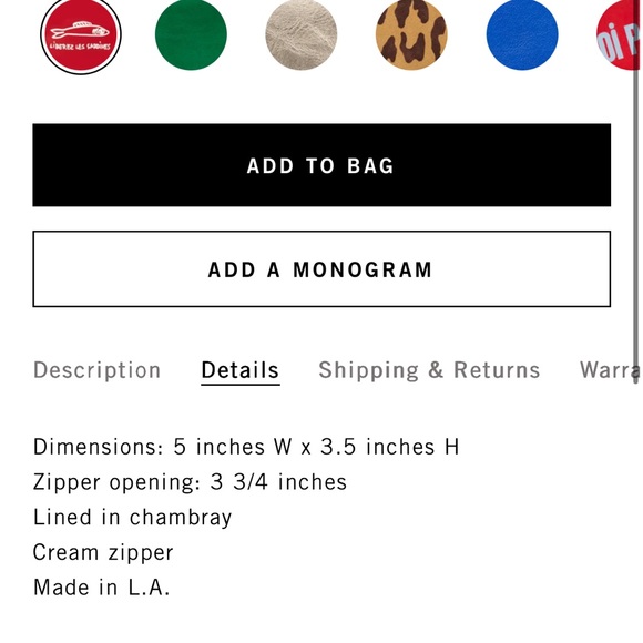 Clare V Red 'Liberez Les Sardines' coin clutch NWT - Picture 6 of 9